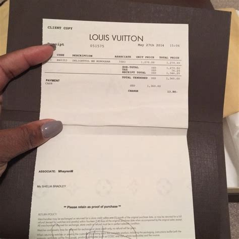 louis vuitton purse receipt|authentic Louis Vuitton purse.